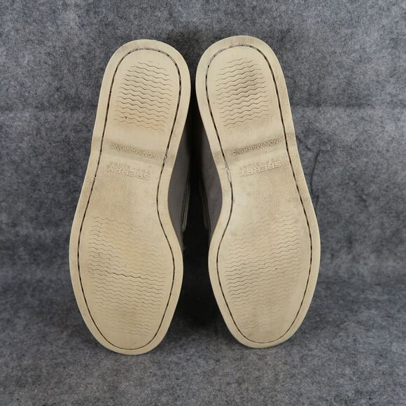 Sperry Mens 8 Top Sider Boat Shoes Classic Leather Lifestyle Preppy 2 Eye Grey main image 5